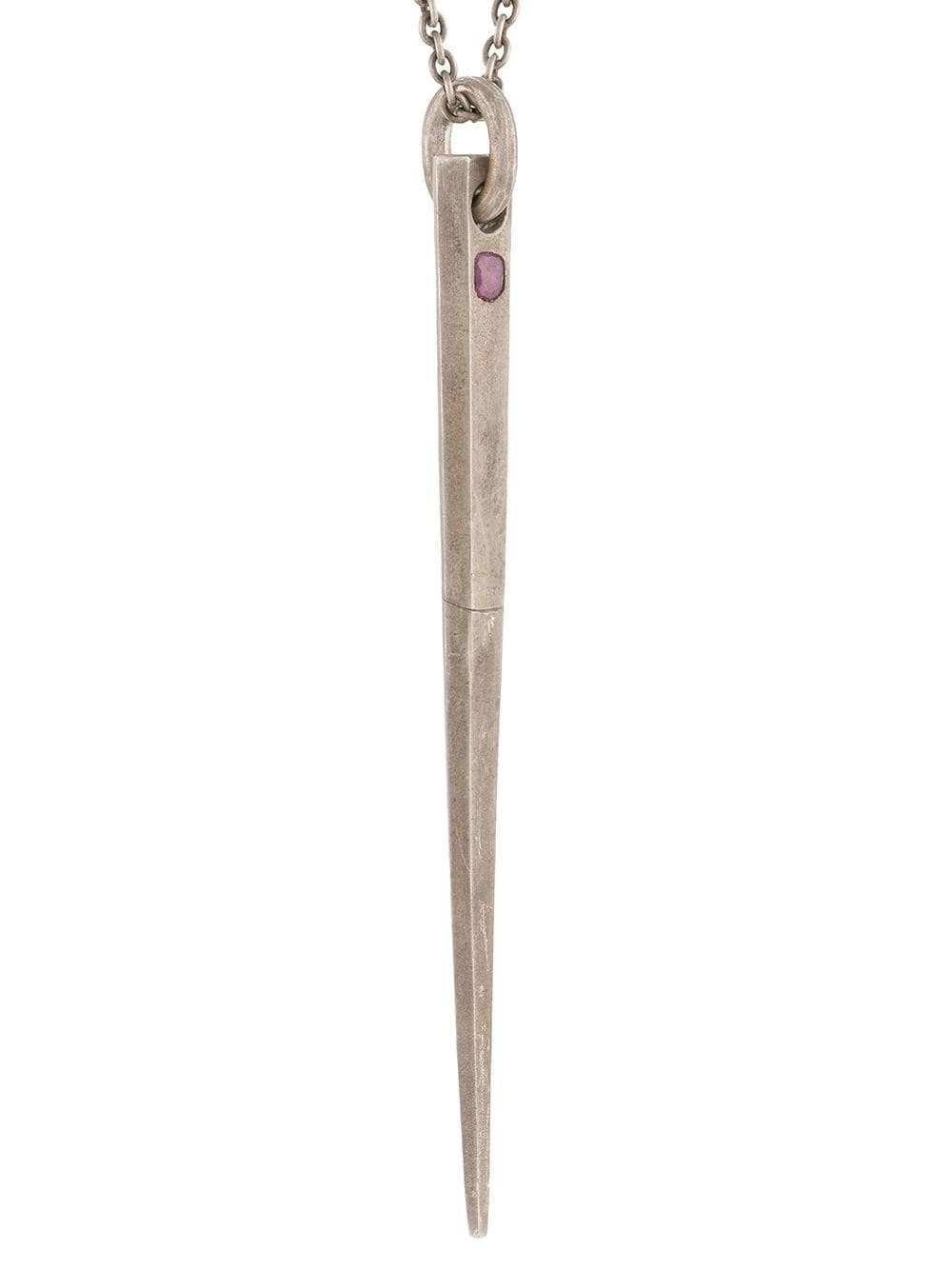 large spike pendant necklace - 3
