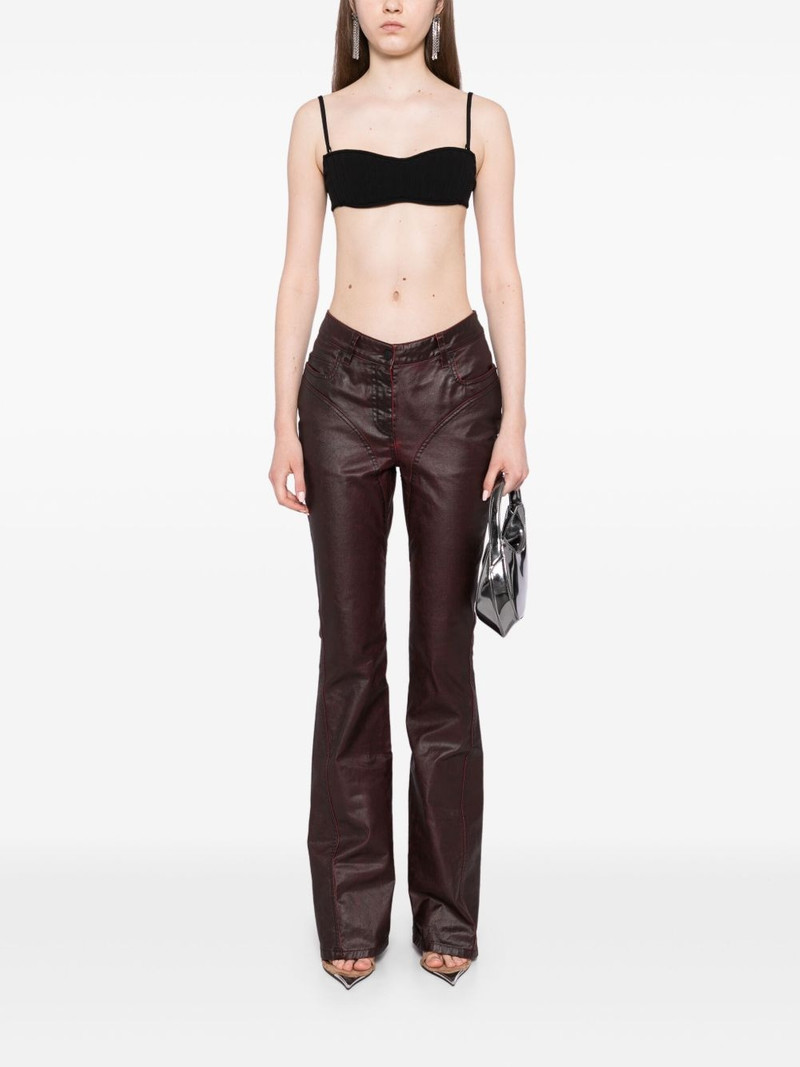 MUGLER waxed flared jeans outlook
