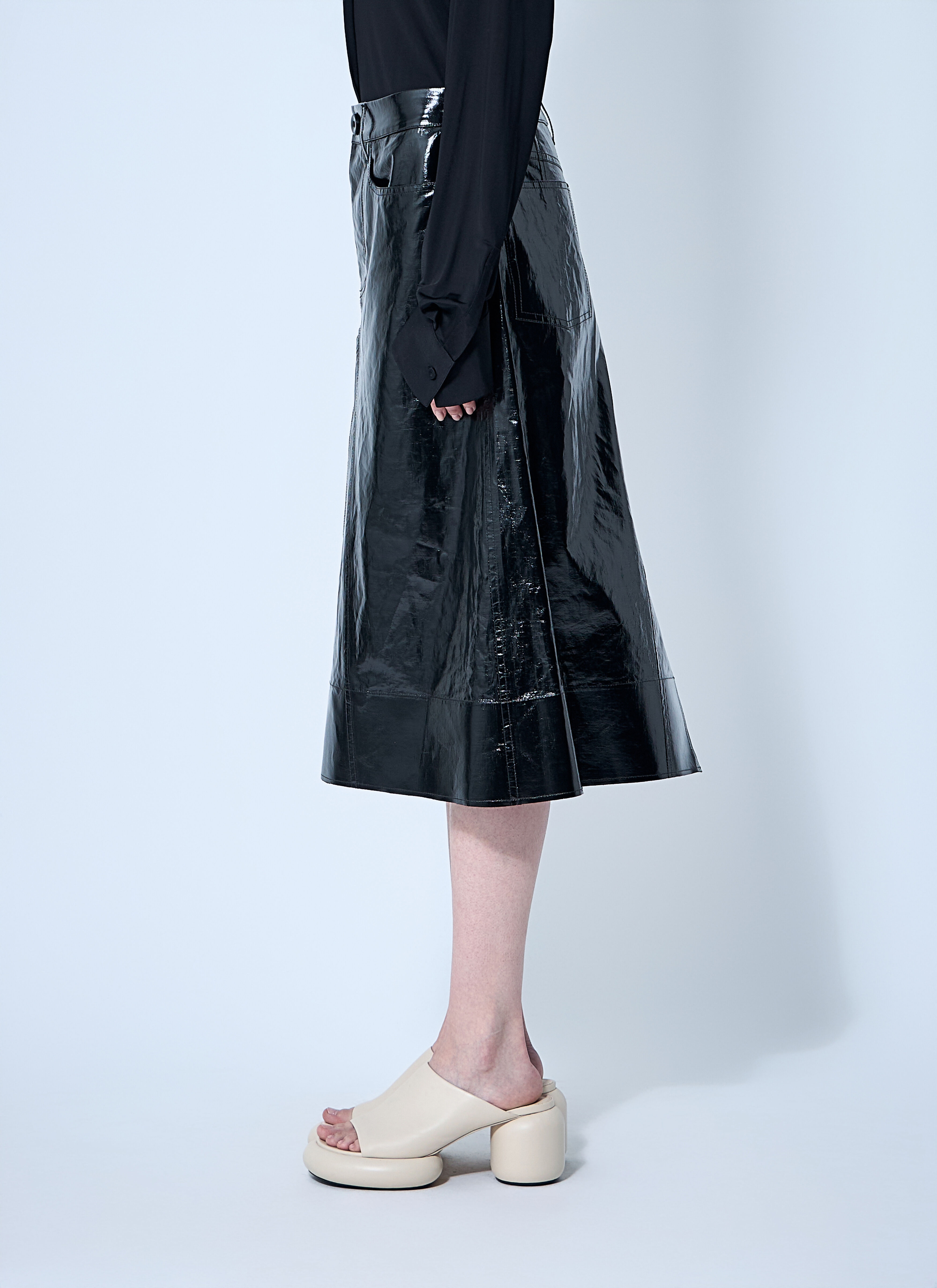 High-Shine Pencil Skirt - 3