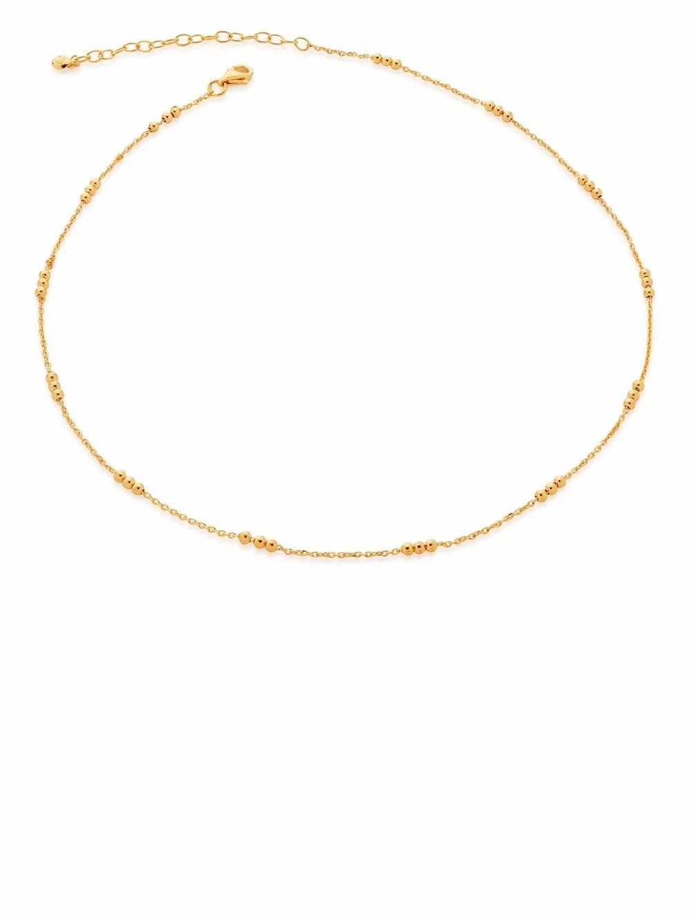 Triple Beaded 14-16" choker necklace - 1
