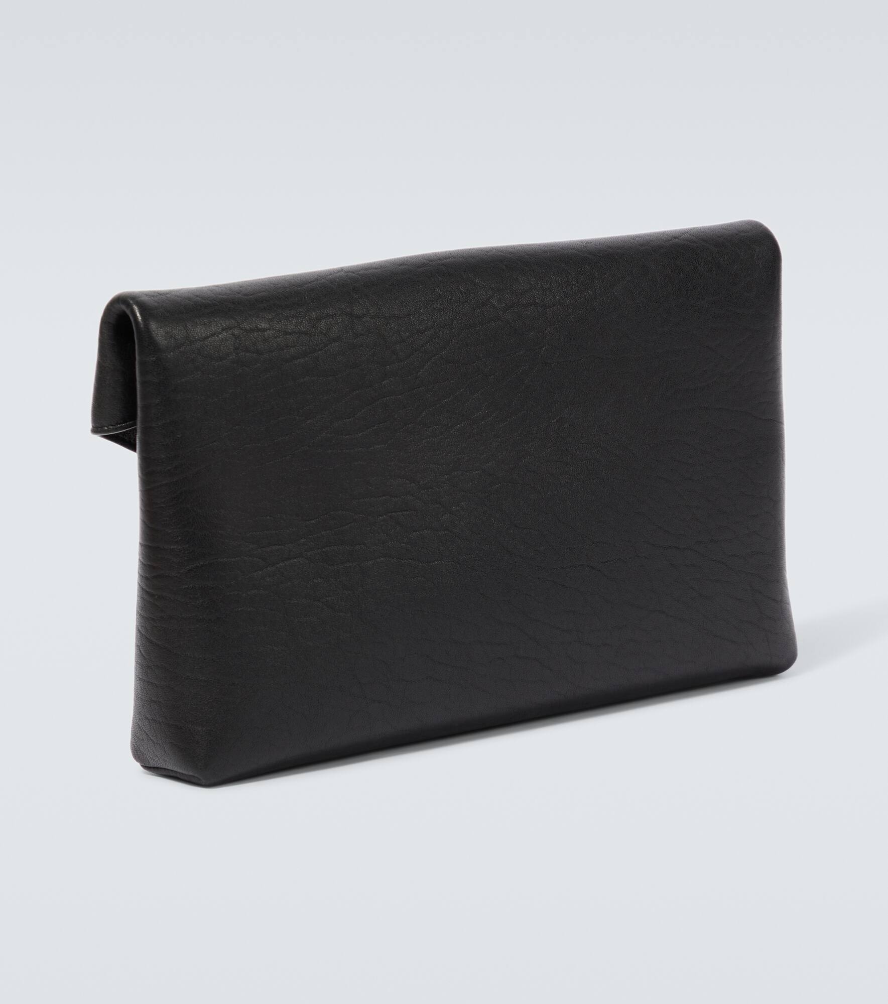 Monogram leather pouch - 5