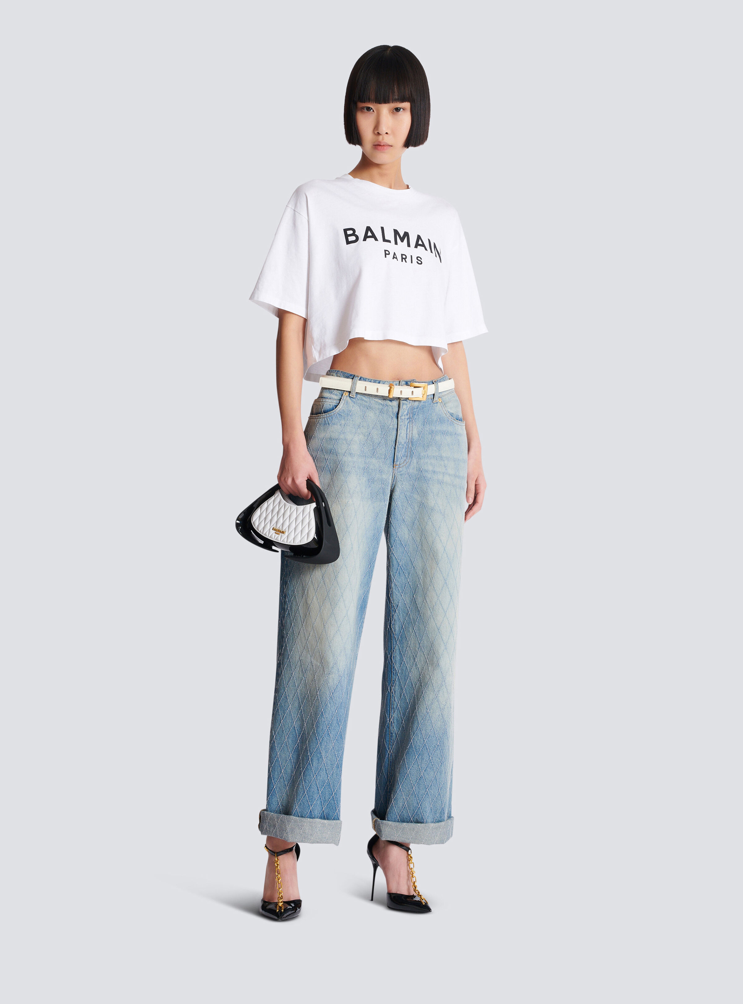 T-shirt with Balmain Paris print - 2