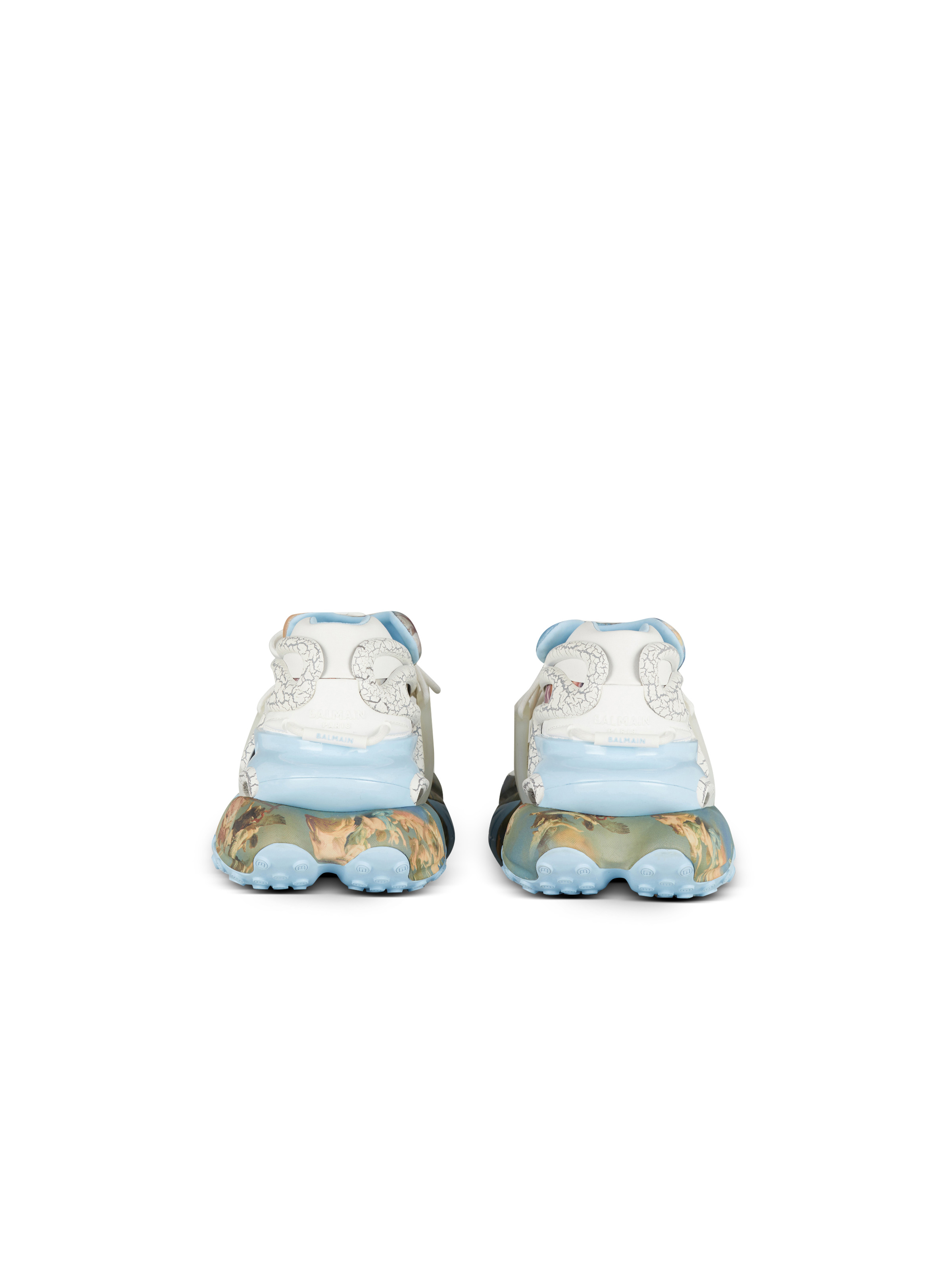 Unicorn trainers in Sky print neoprene and leather - 5