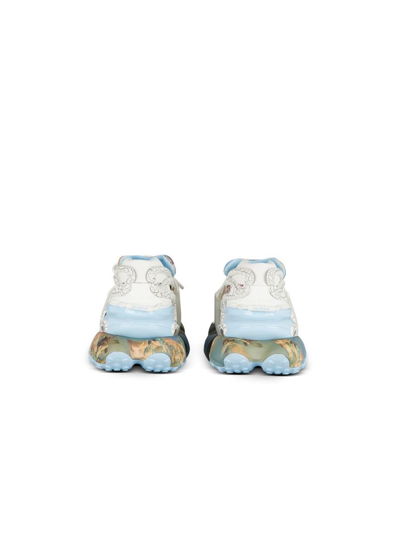 Unicorn trainers in Sky print neoprene and leather 5