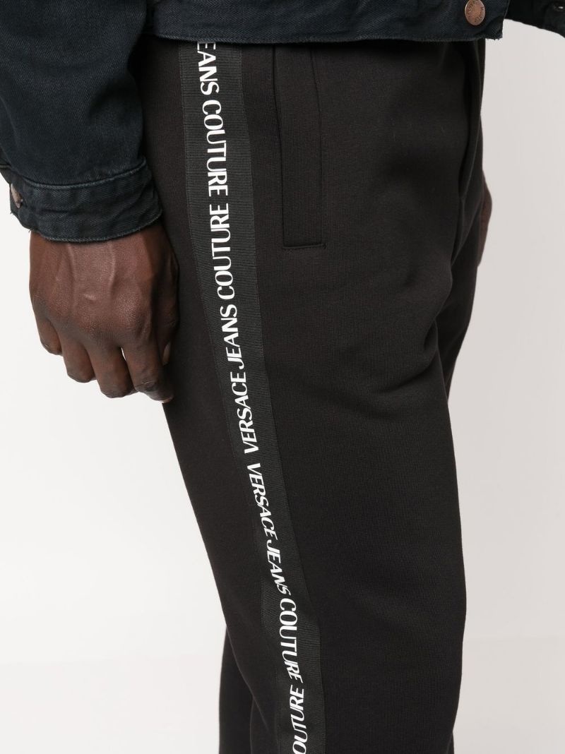 logo-tape cotton track-pants - 5