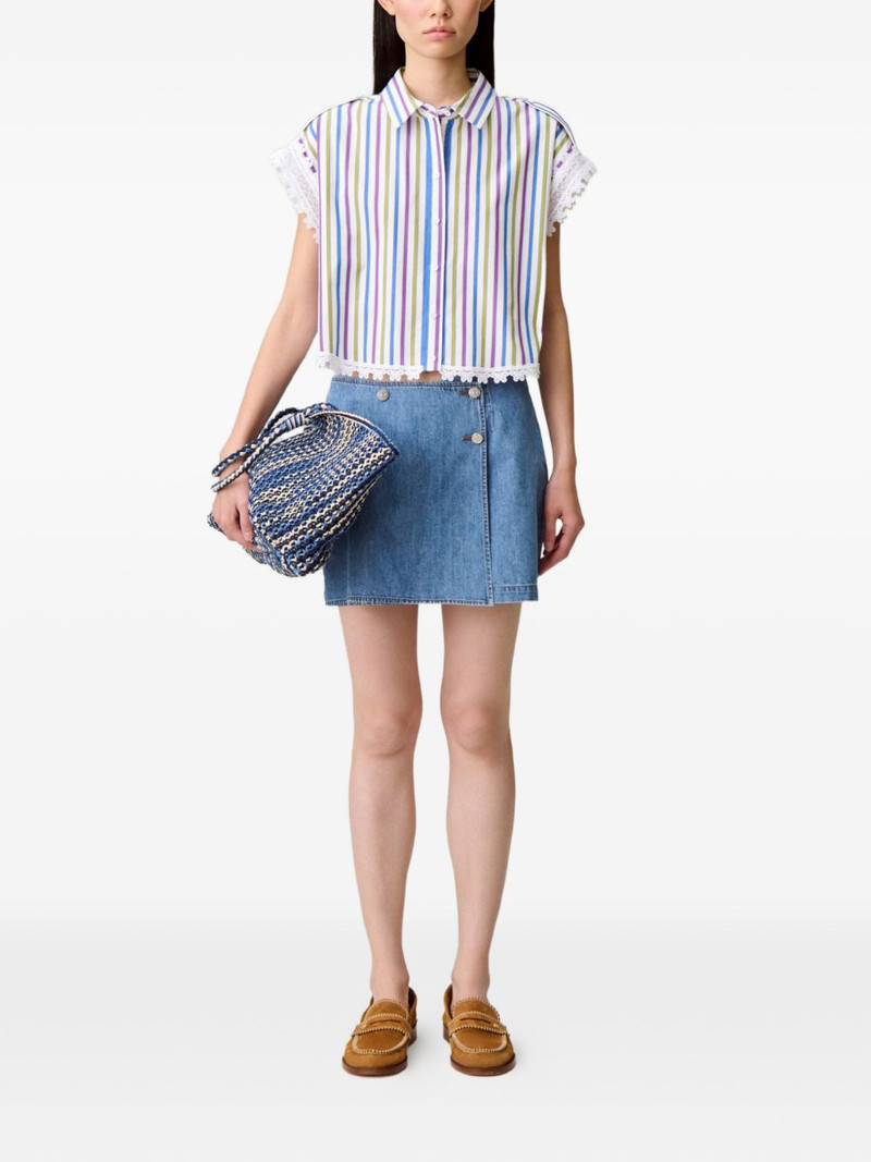 Claudie Pierlot striped lace shirt outlook