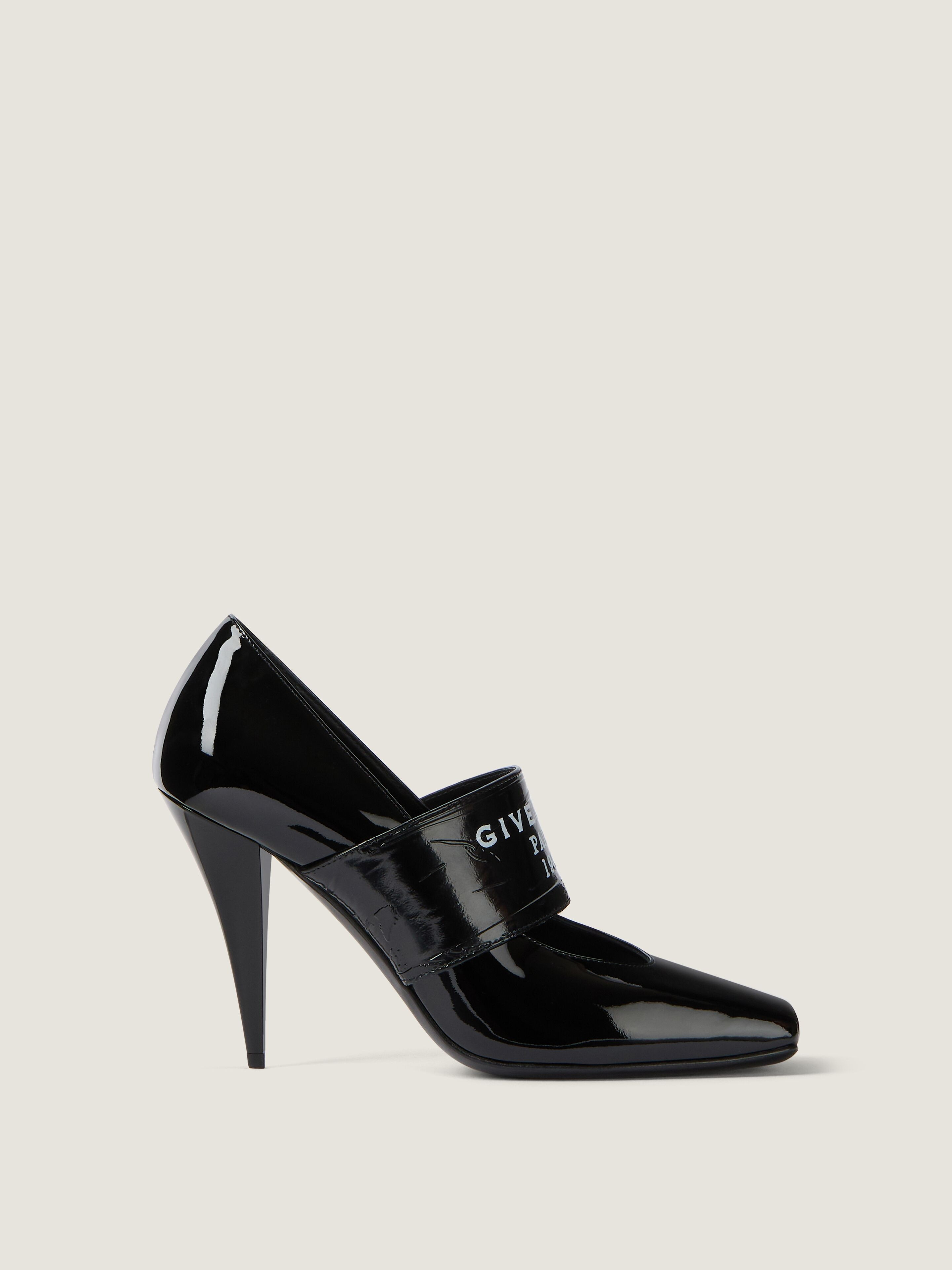 SLICED SQUARE GIVENCHY TAPE PUMPS IN PATENT LEATHER - 2