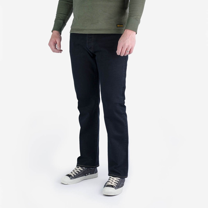 Iron Heart IH-888SBR-14od 14oz Broken Twill Selvedge Denim Medium/High Rise Tapered Cut Jeans - Indigo Overdyed outlook