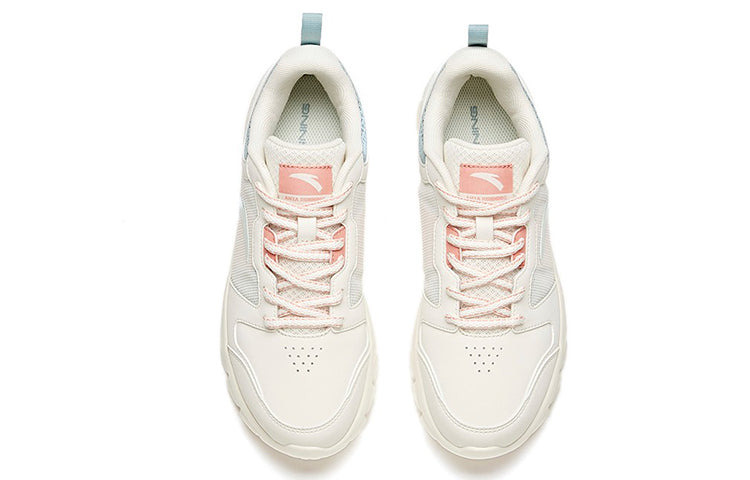 (WMNS) ANTA Running Series Sneakers Leather 'White Pink Blue' 92625512-41 - 2