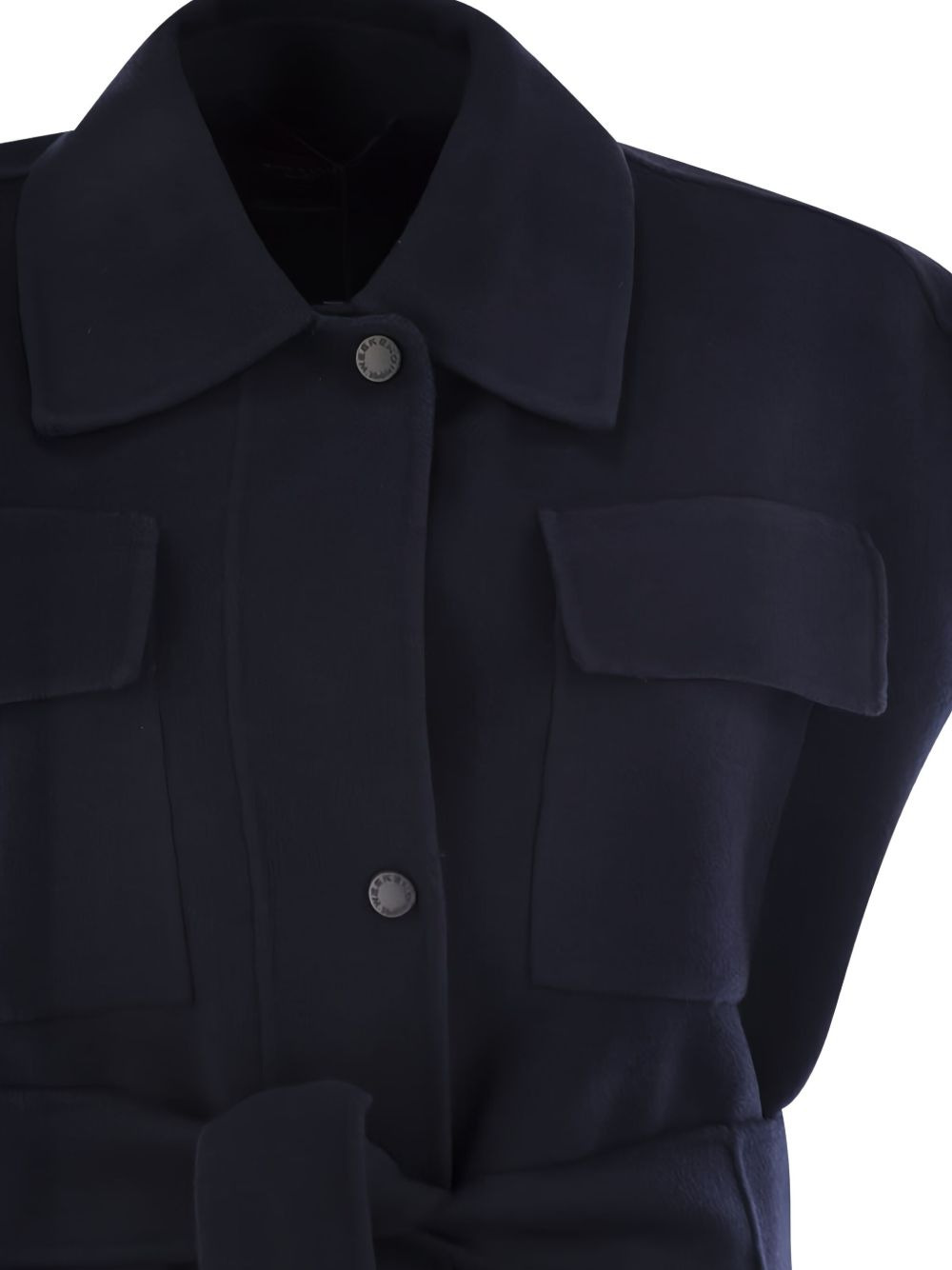 belted pocketed waistcoat - 4