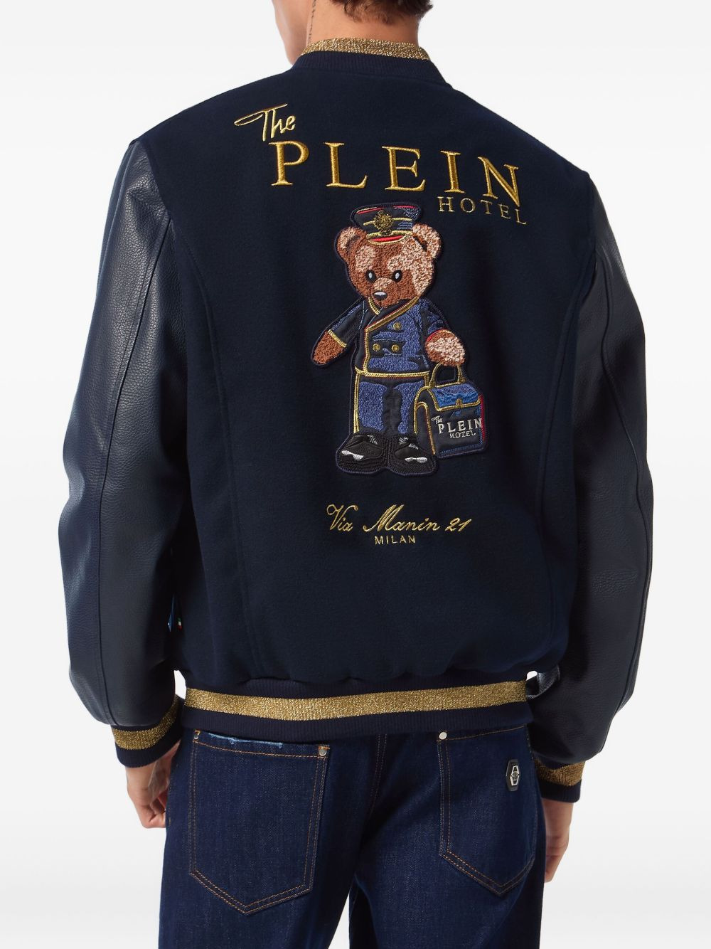 Teddy Doorman embroidered-bear jacket - 3