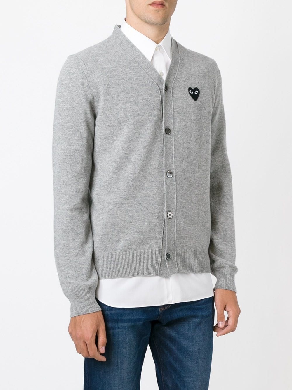 heart logo cardigan - 3