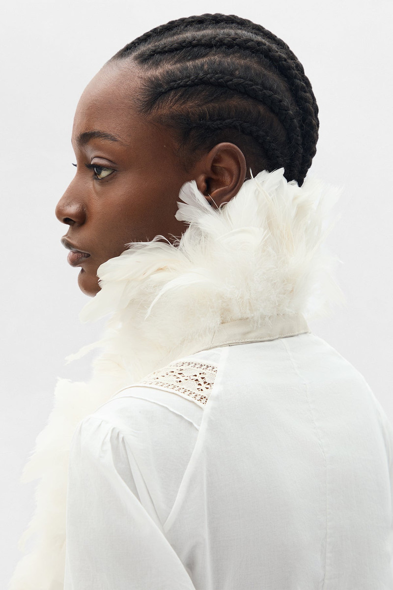 Idje Open Waistcoat with Feathers 3