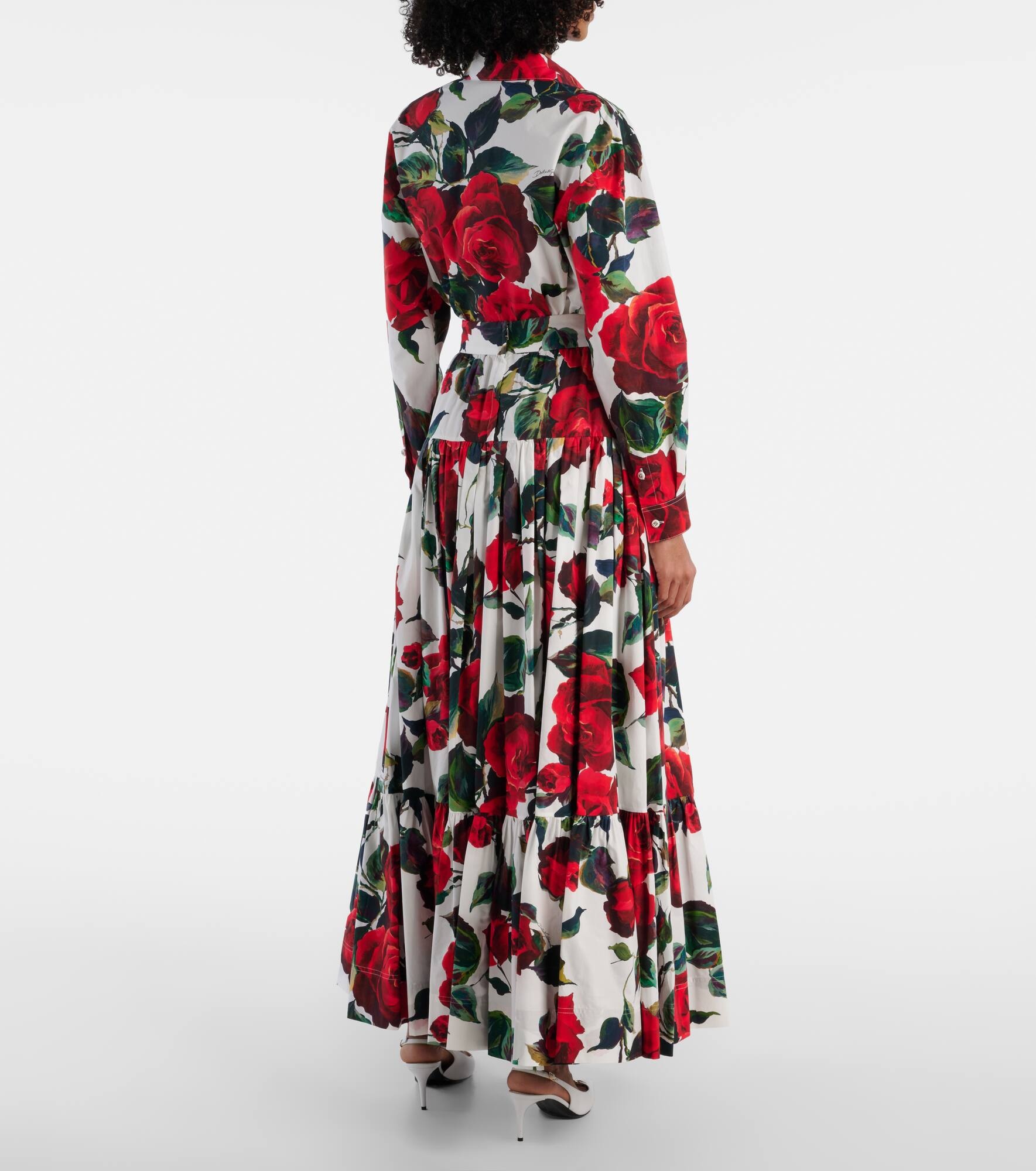 Floral tiered cotton maxi skirt - 3