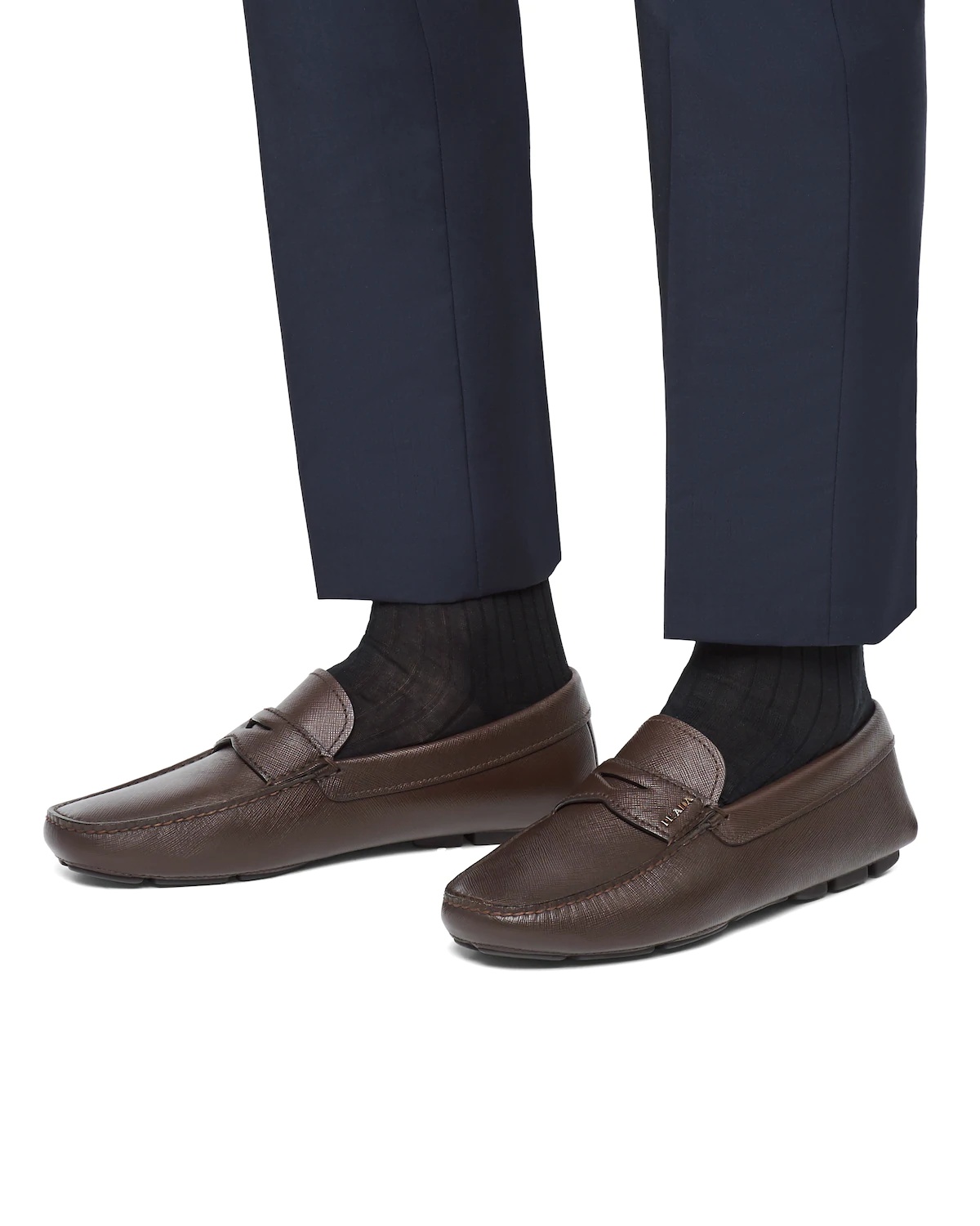 Saffiano leather loafers - 5