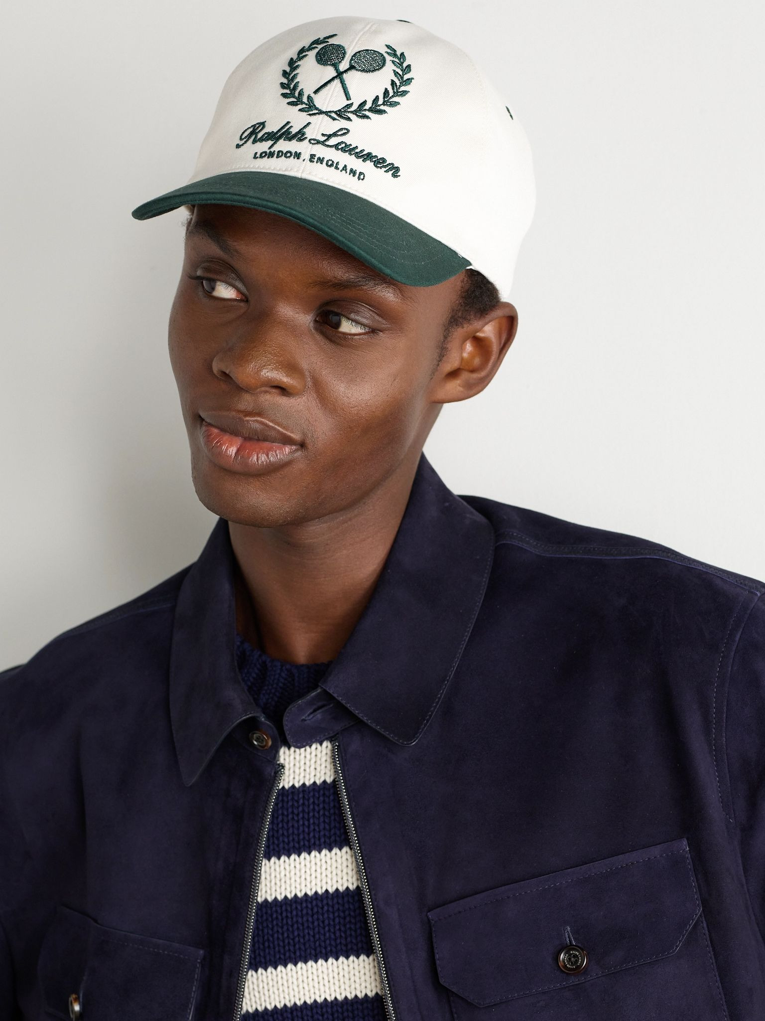 Logo-Embroidered Cotton-Blend Twill Baseball Cap Cream - 2