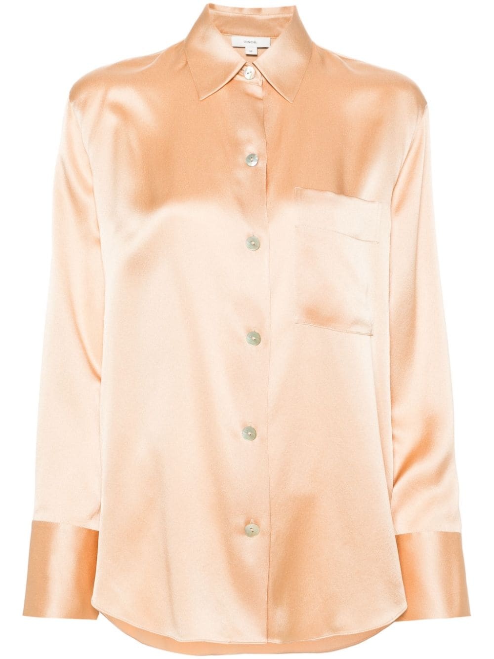 long-sleeve silk shirt - 1