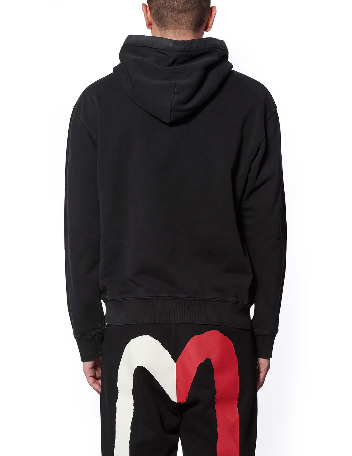 PIGMENT DYED HOODIE WITH KAMON PRINT - 4