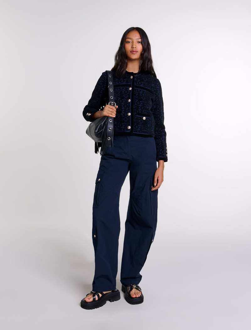 maje Velvet knit cardigan outlook