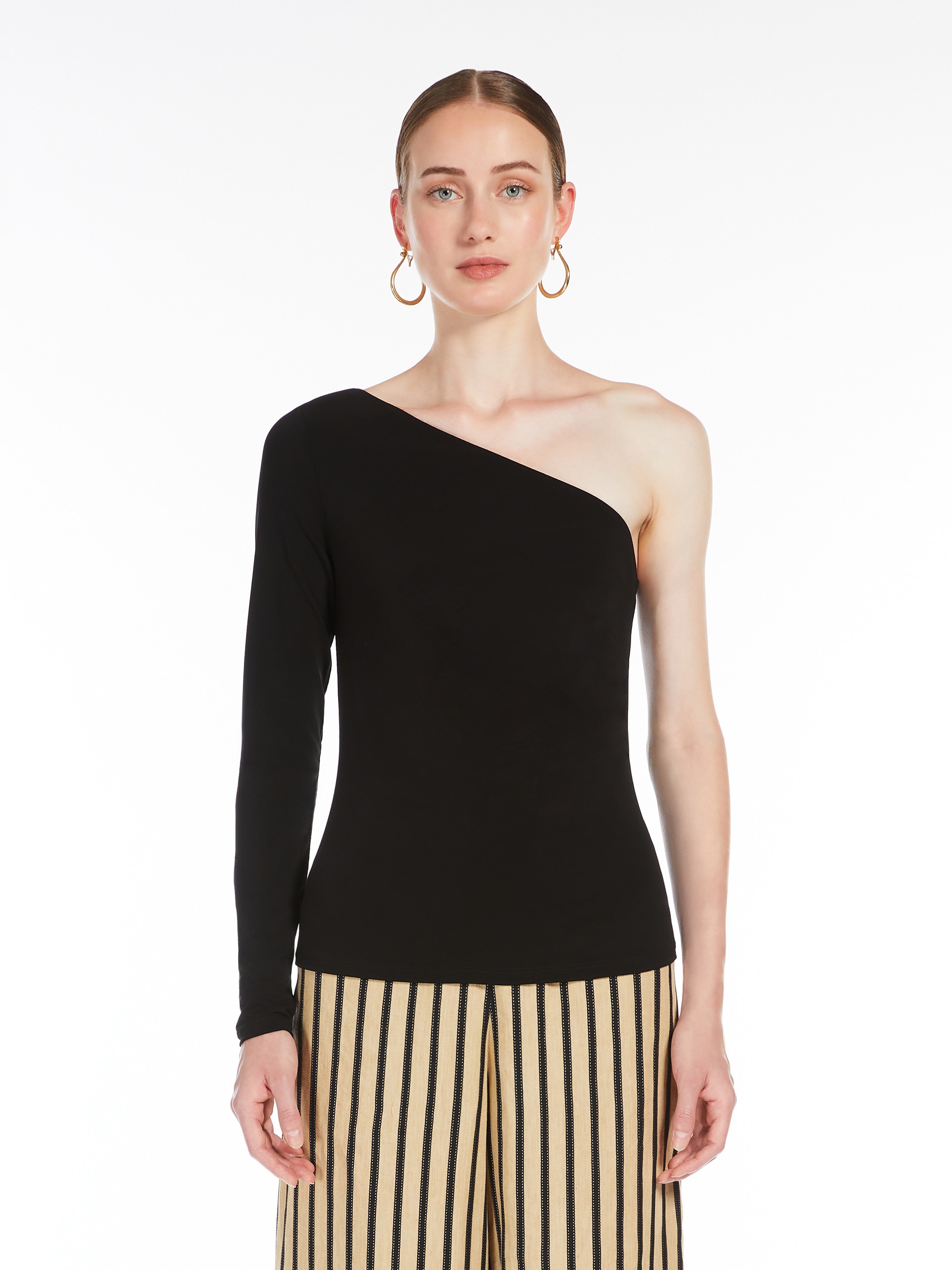 SPLUGA One-shoulder jersey top - 3