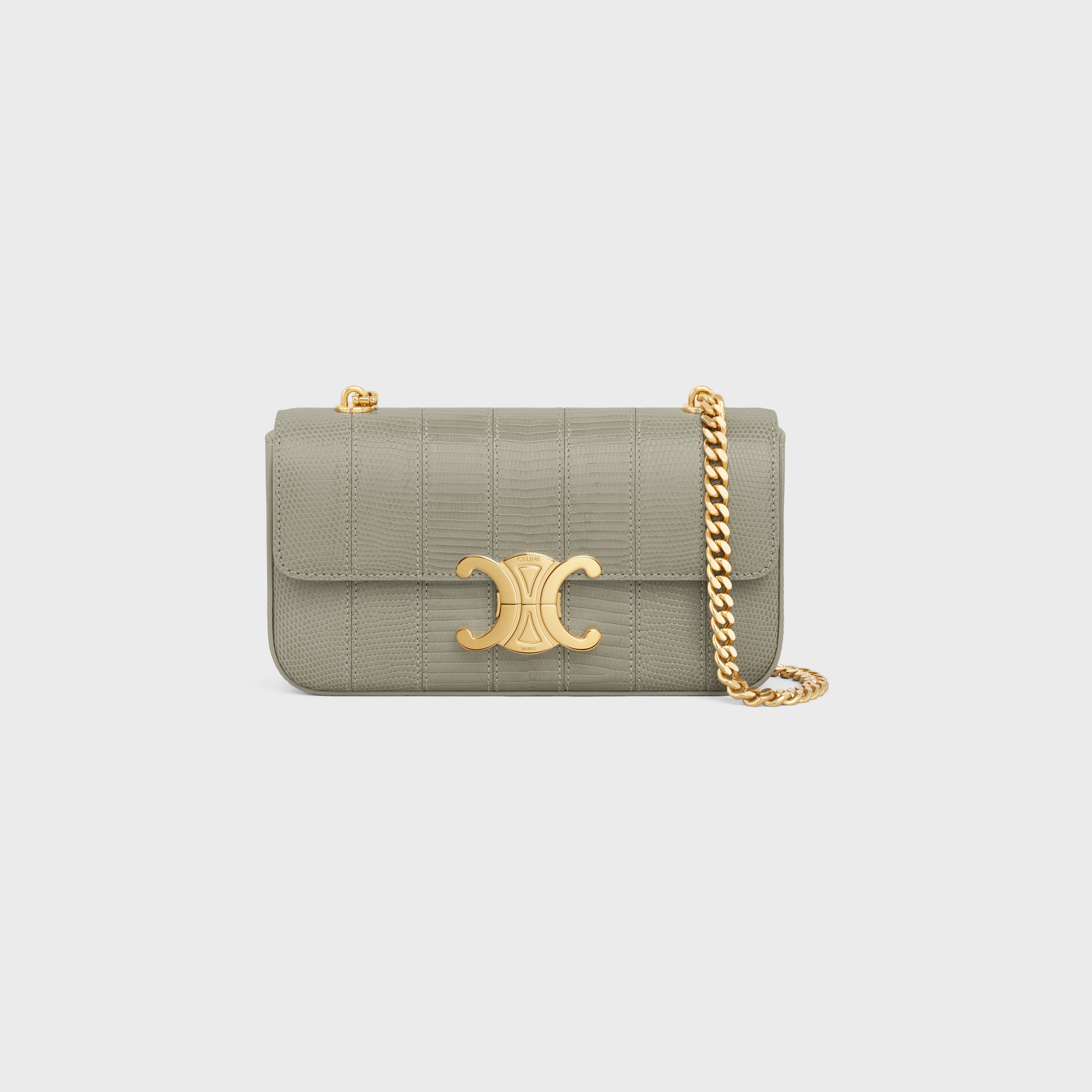 CHAIN SHOULDER BAG CLAUDE in LIZARD PATCHWORK - 1