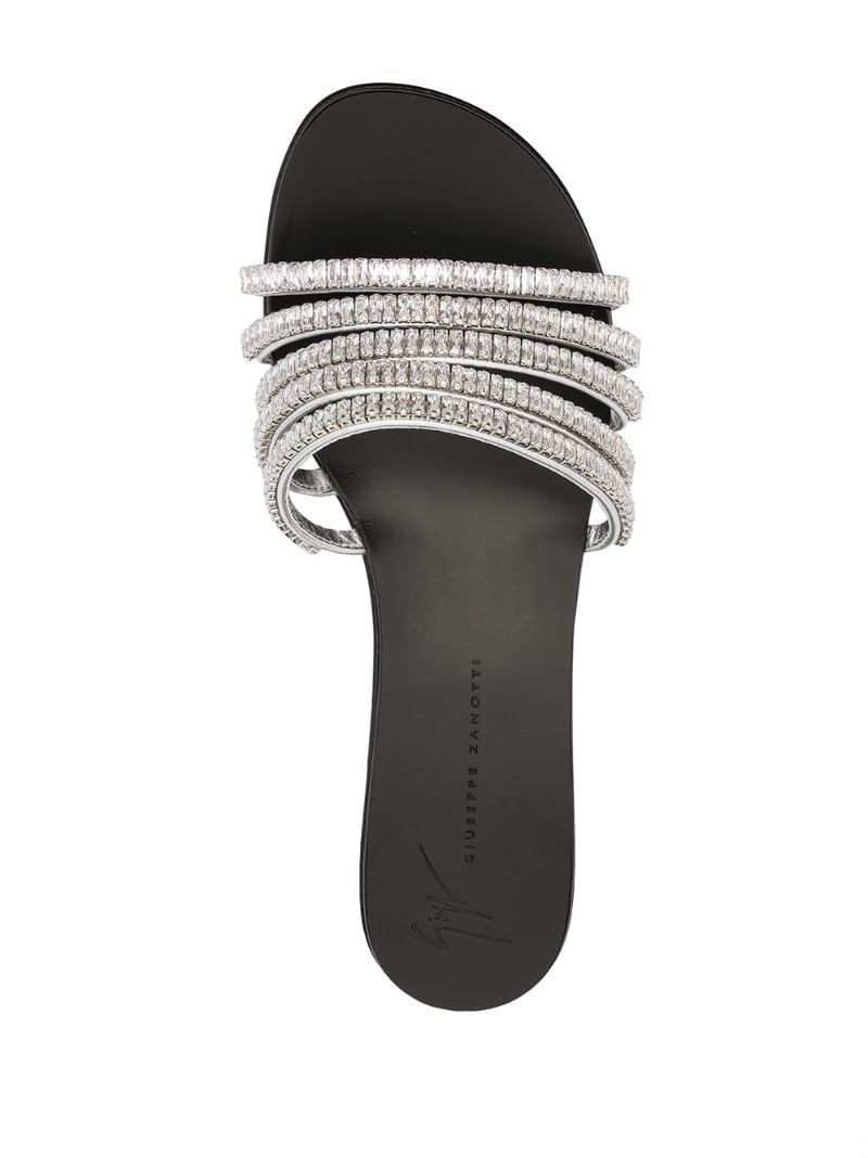 crystal embellished sandals - 4