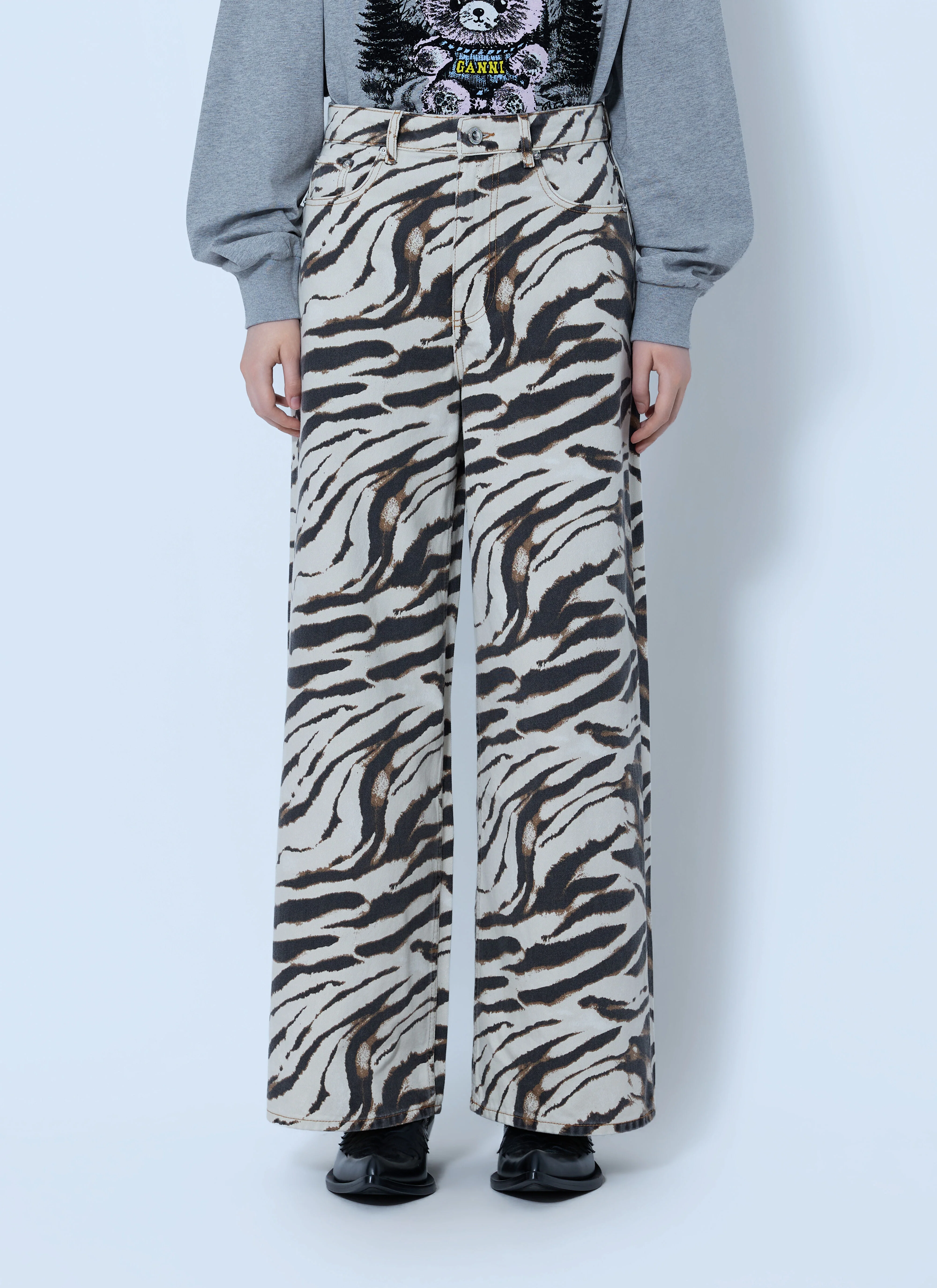 Print Denim Lari Jeans - 1