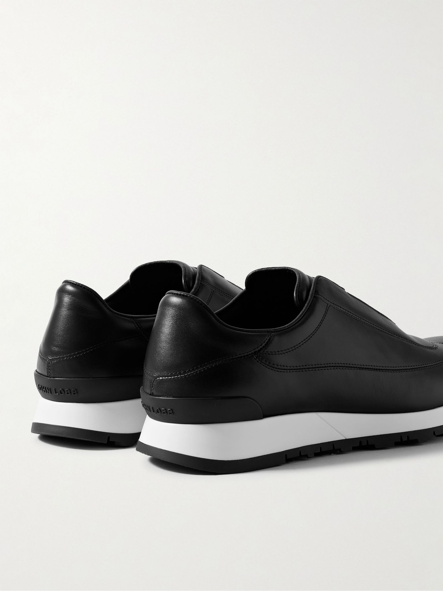 Lift Leather Slip-On Sneakers Black - 5