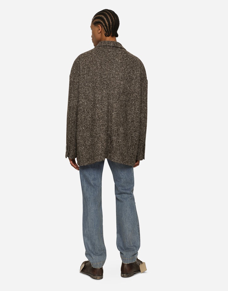 Washed denim jeans with rips - 3
