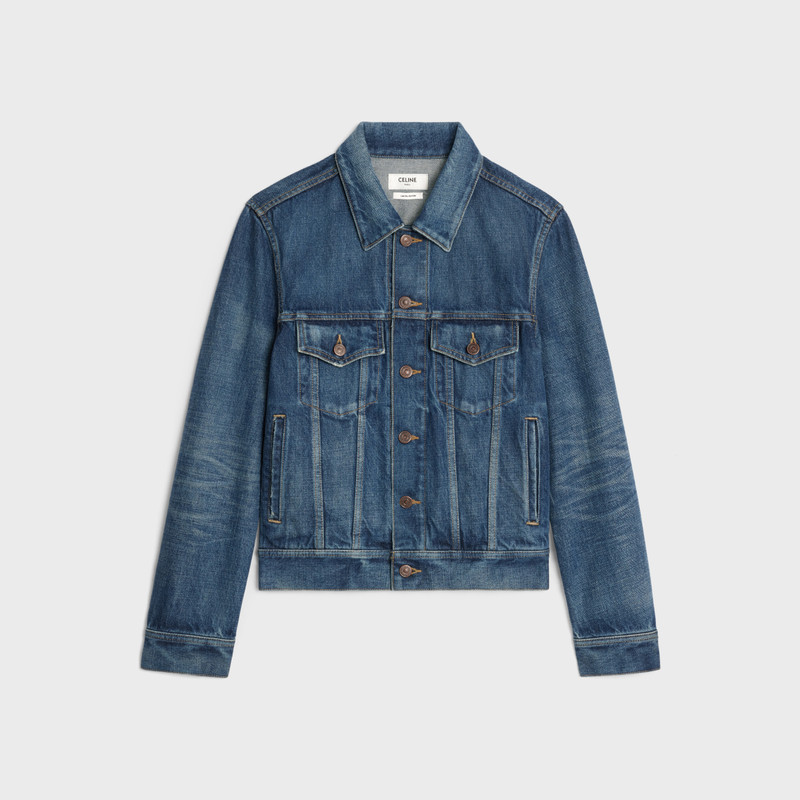 Trucker jacket in dark union wash denim 1