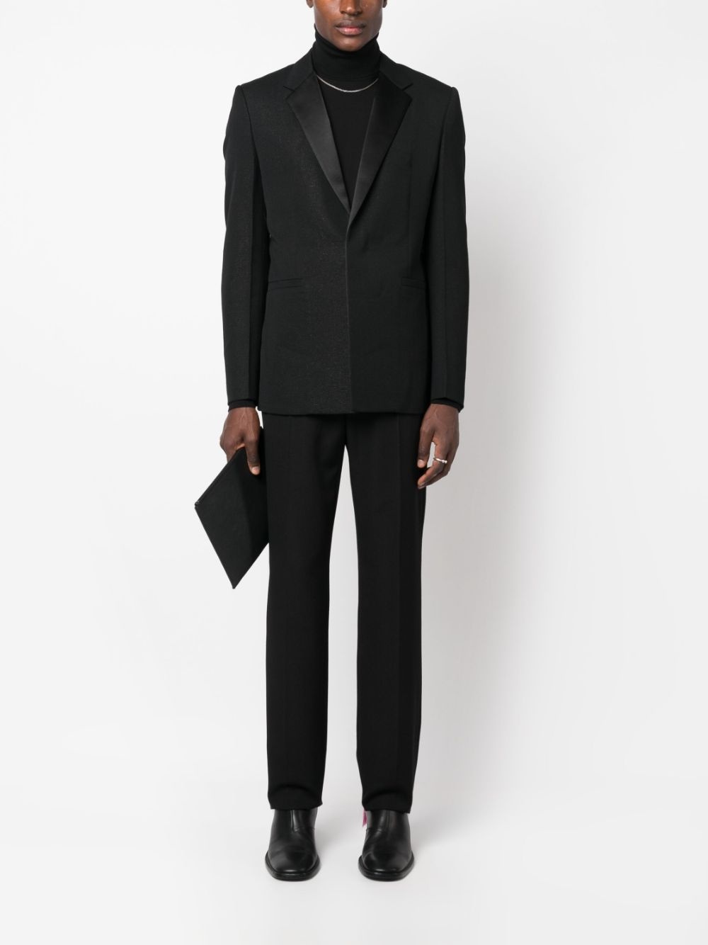 single-breasted wool blazer - 2