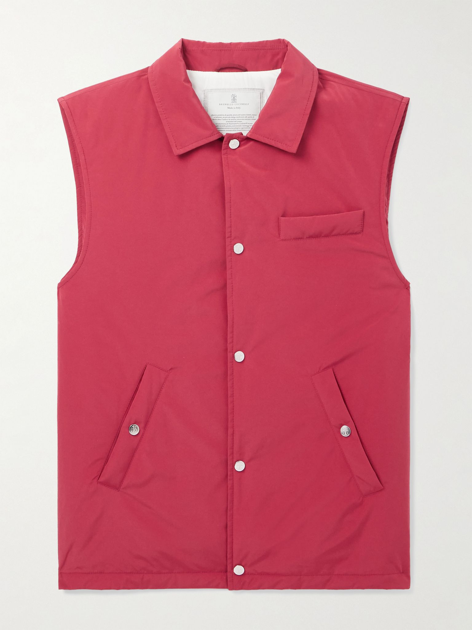 Padded Shell Gilet Red - 1