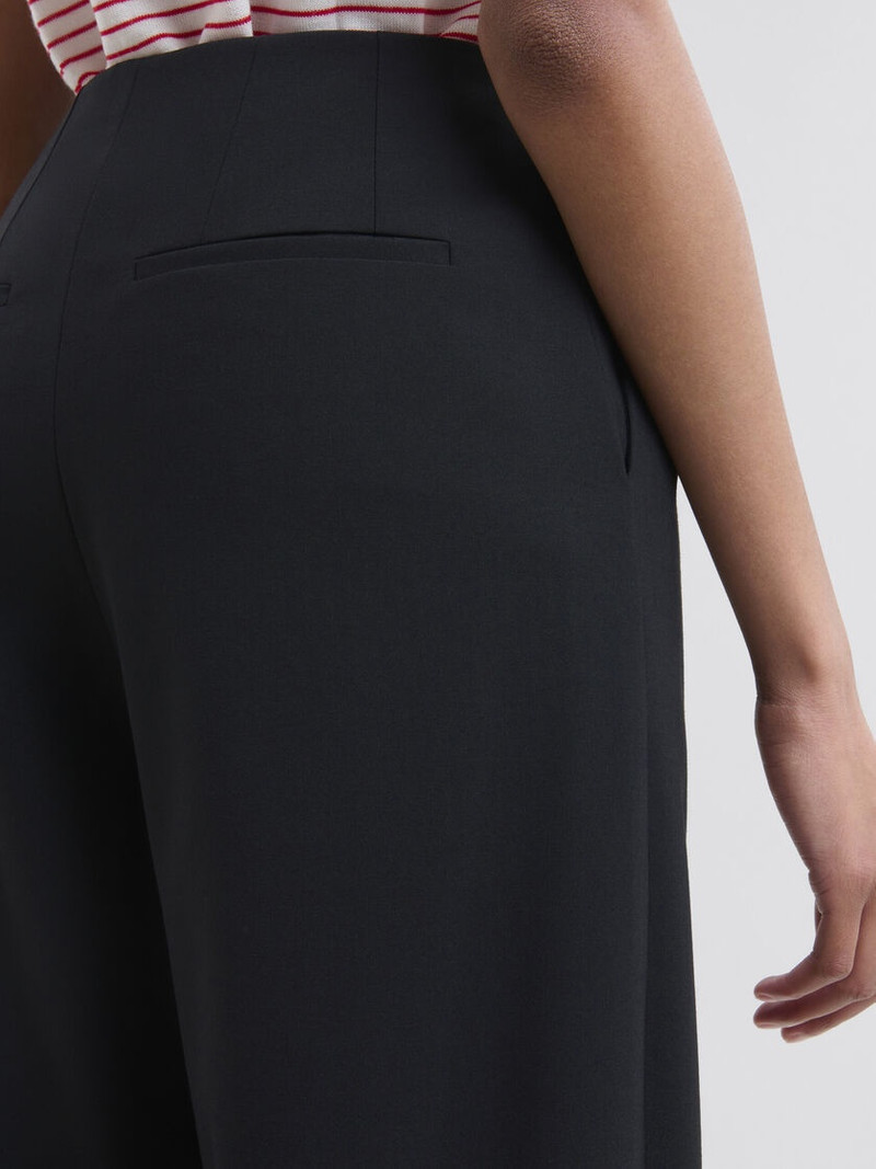 BLACK WOOL BLEND TROUSERS WITH MARNI SYMBOL 4