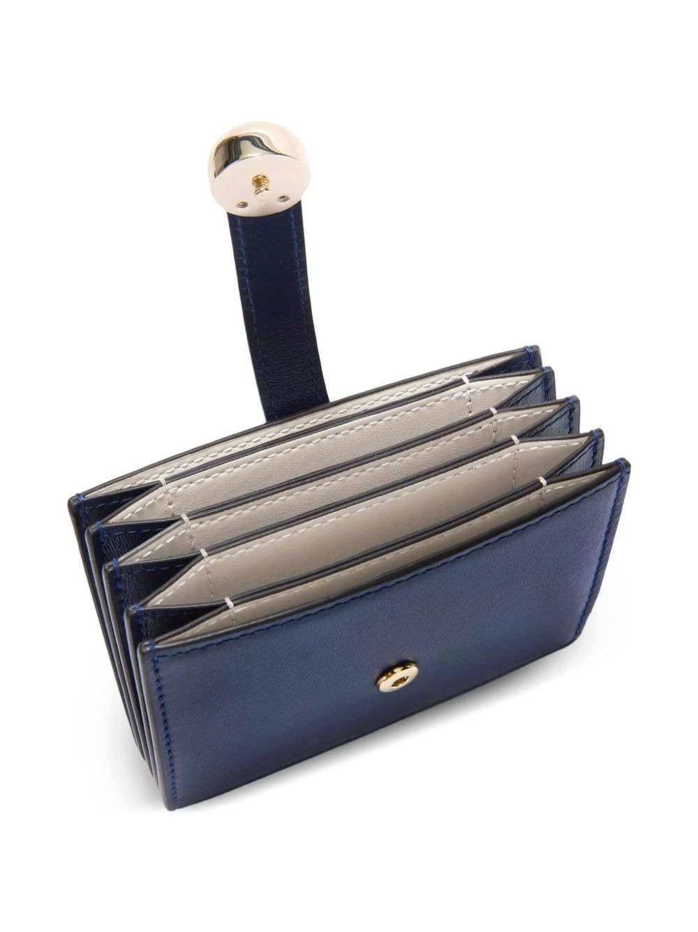leather snap-button cardholder - 3