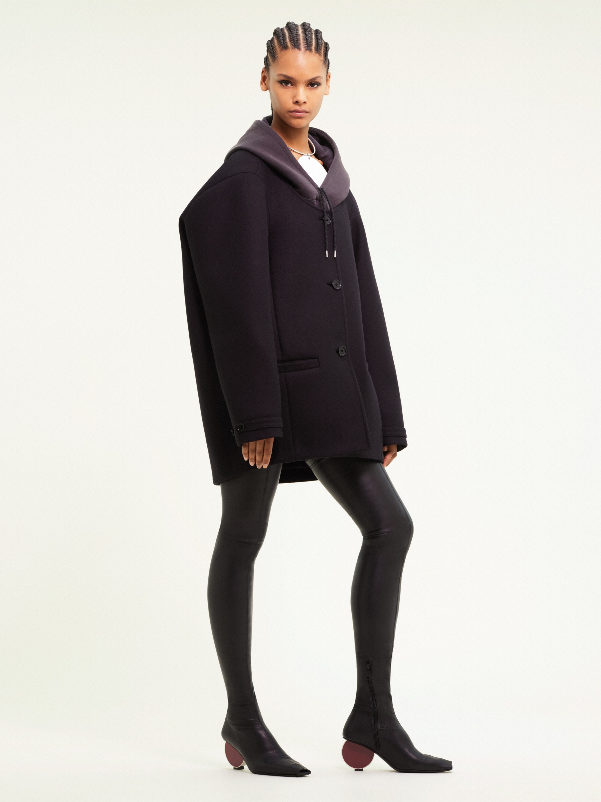 OVERSIZED COAT COCOON WOOL SHORT - 3