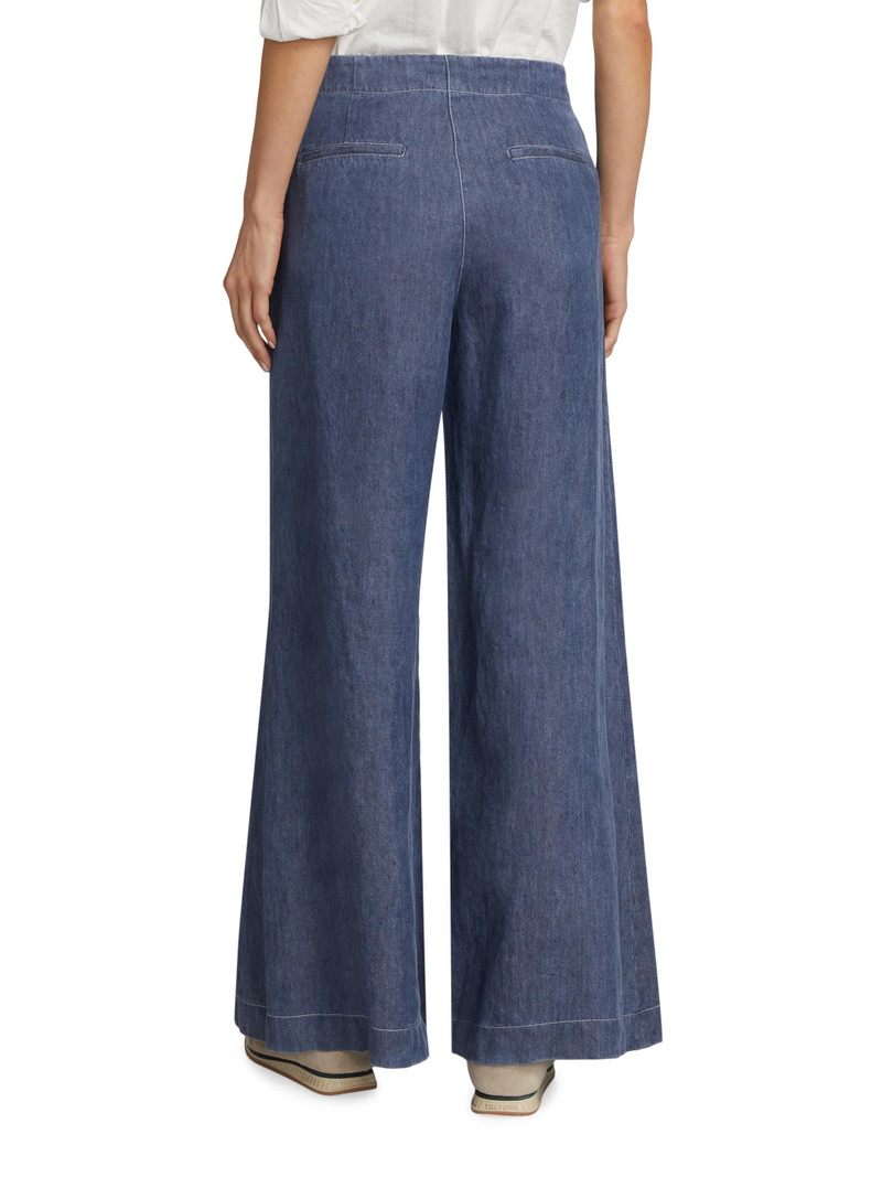 Women's Demie Hemp Wide-Leg Trousers - Medium Indigo 5