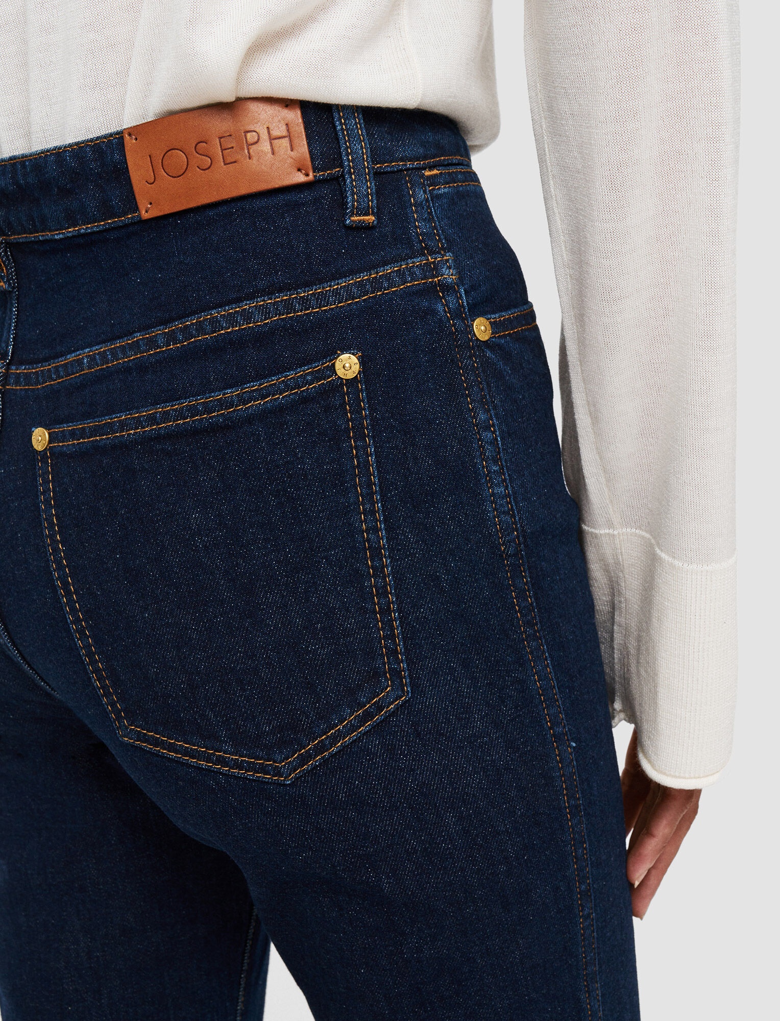Denim Stretch Bond Trousers - 5