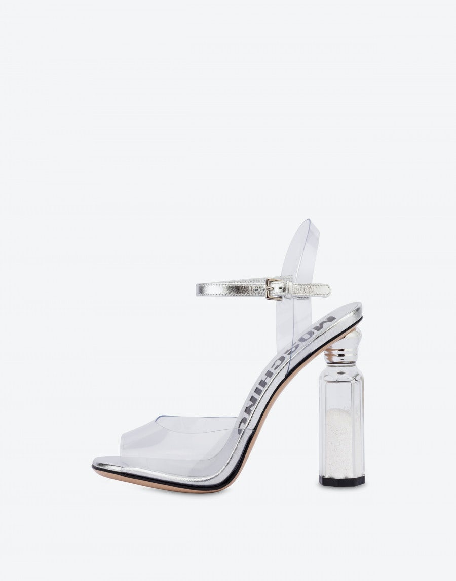 TRANSPARENT PVC SALT AND PEPPER SANDALS - 2