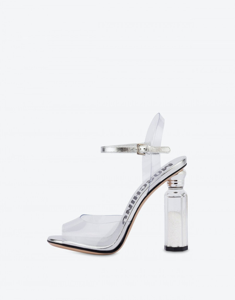 TRANSPARENT PVC SALT AND PEPPER SANDALS 2