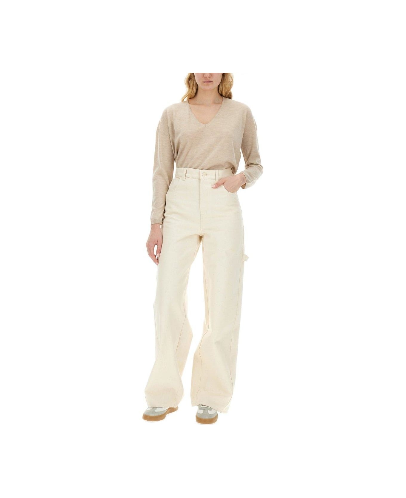 Logo Patch Wide-leg Jeans - 4