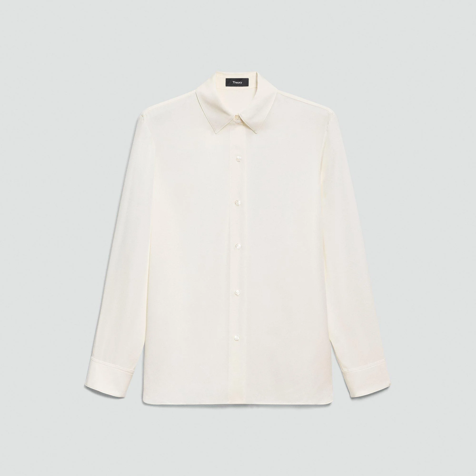 Straight Shirt in Silk Georgette - 1