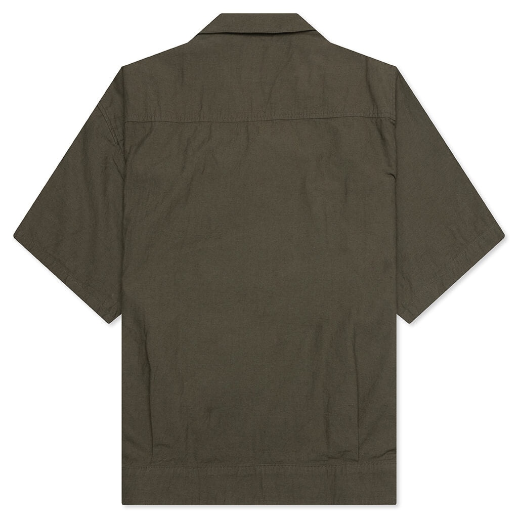 BELTED OFFICER S/S SHIRT - OLIVE DRAB - 2