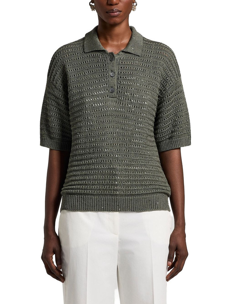 pointelle polo knitwear 4