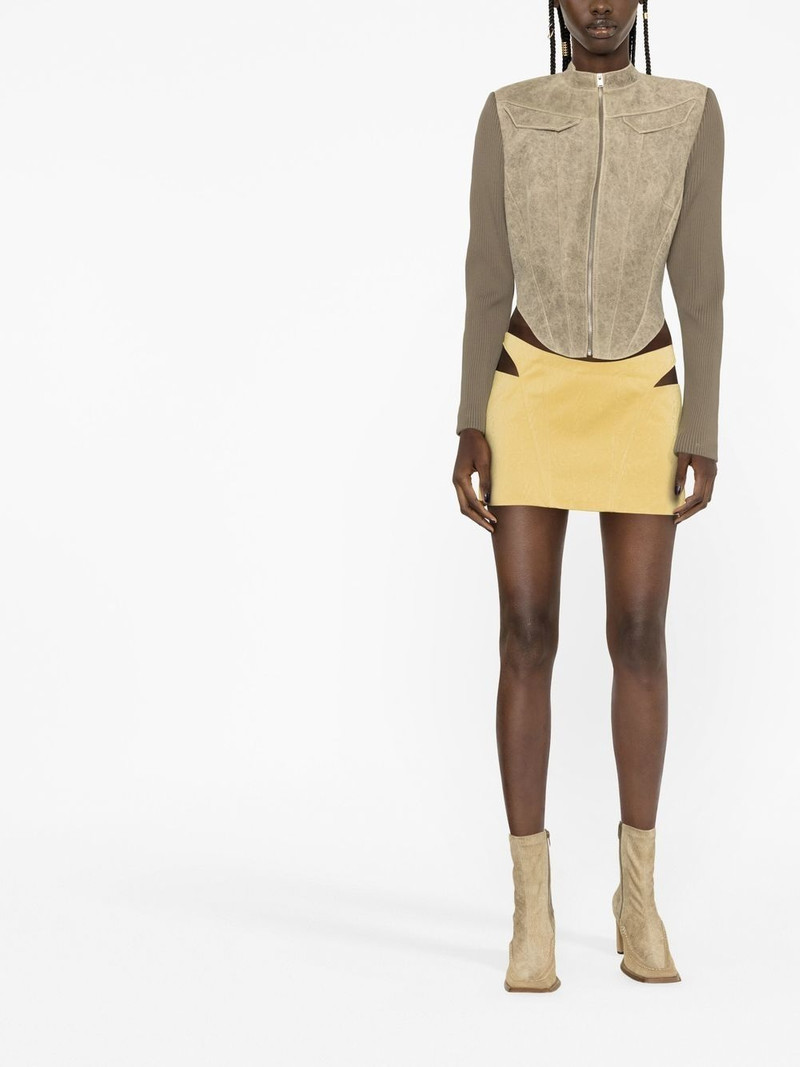 MISBHV fitted leather jacket outlook