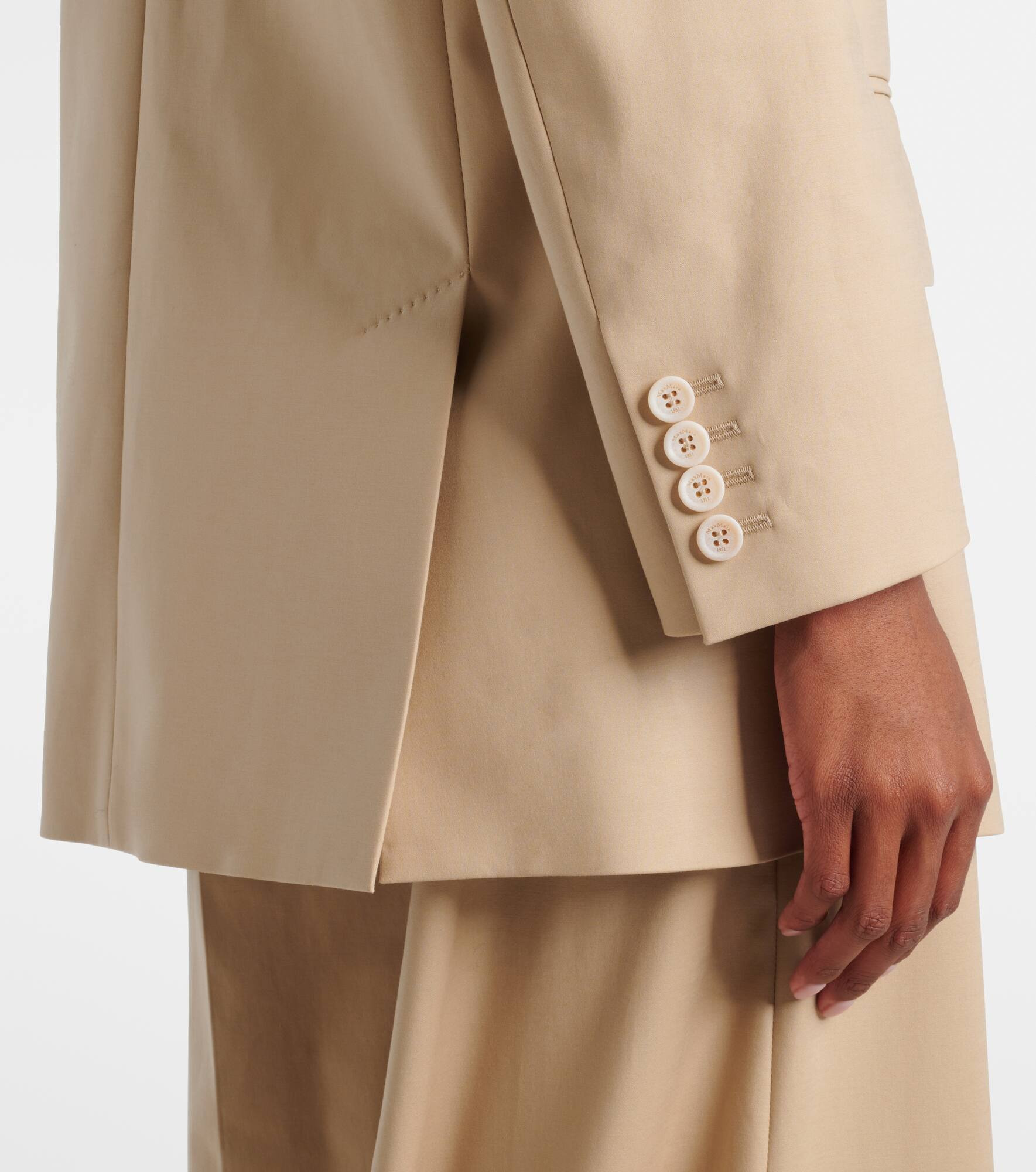 Suez double-breasted cotton-blend blazer - 5