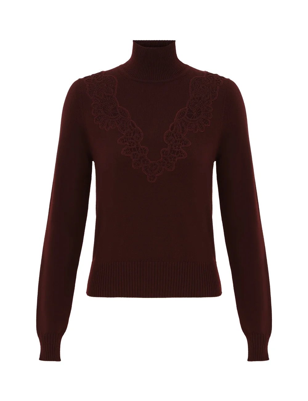 VALIANT MERINO LACE TURTLENECK - 1