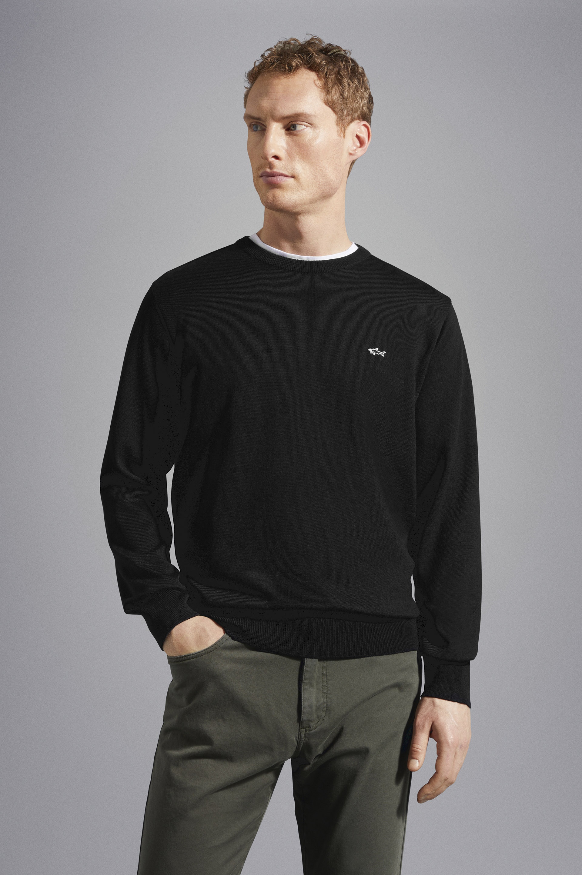 WOOL SWEATER WITH SHARK BADGE - 6