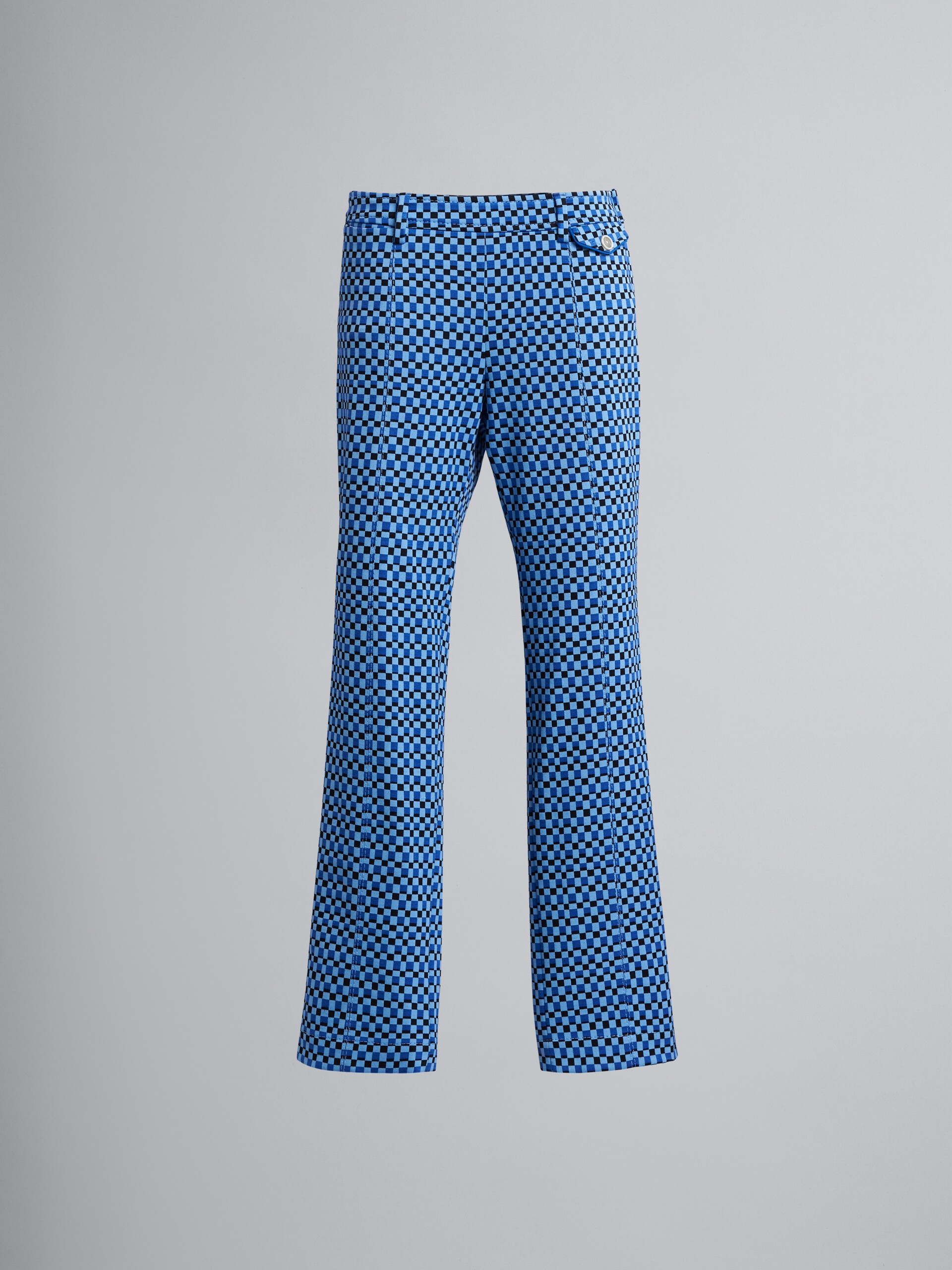 JACQUARD JERSEY CROPPED TROUSERS - 1