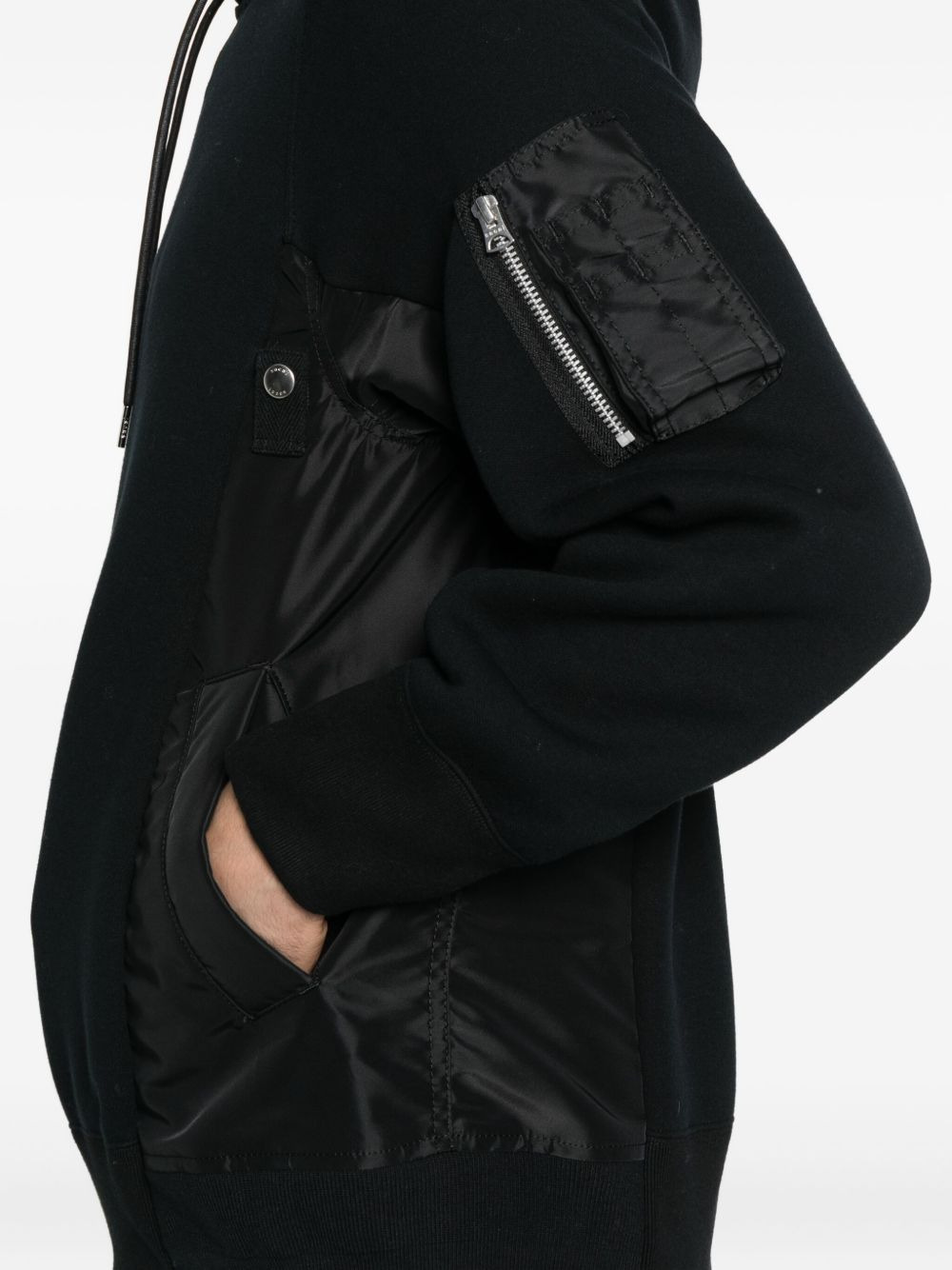 Sacai Men Cotton And Nylon Hoodie - 4