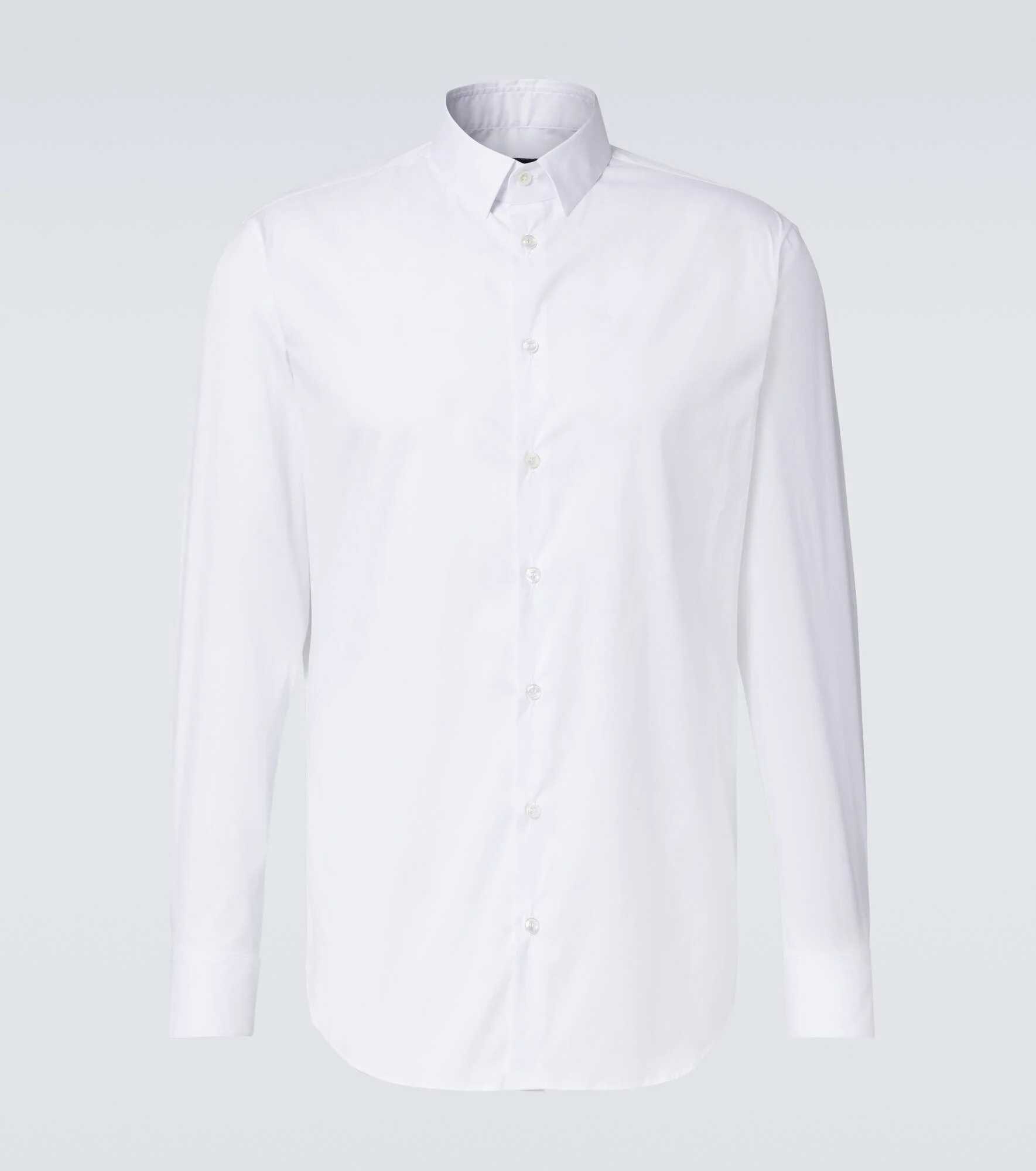 Cotton-blend poplin shirt - 1